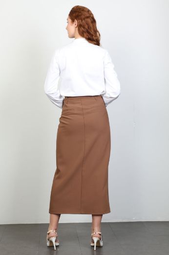 Picture of Bovona 242497 BROWN Women Suit