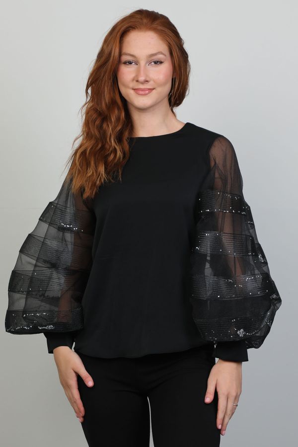 Picture of Modalinda 7394 BLACK Women Blouse