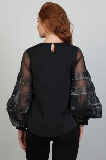 Picture of Modalinda 7394 BLACK Women Blouse