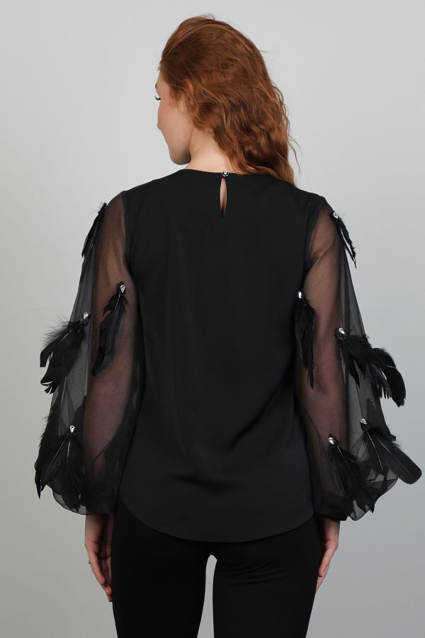 Picture of Modalinda 7372 BLACK Women Blouse