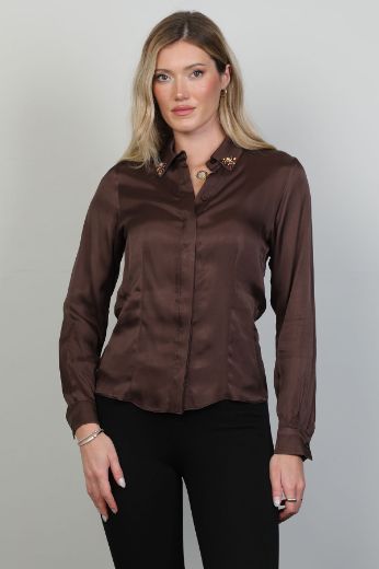 Picture of Roux 2421062 BROWN Women Blouse