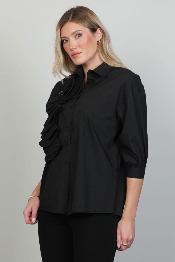 Picture of Roux 2411039 BLACK Women Blouse