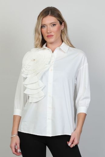 Picture of Roux 2411039 ECRU Women Blouse