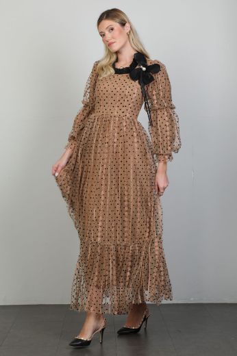 Picture of Ons Line 02788 BROWN Women Dress