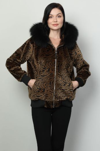 Picture of Vazzo&Green Apple 2038 BROWN WOMANS CARDIGAN