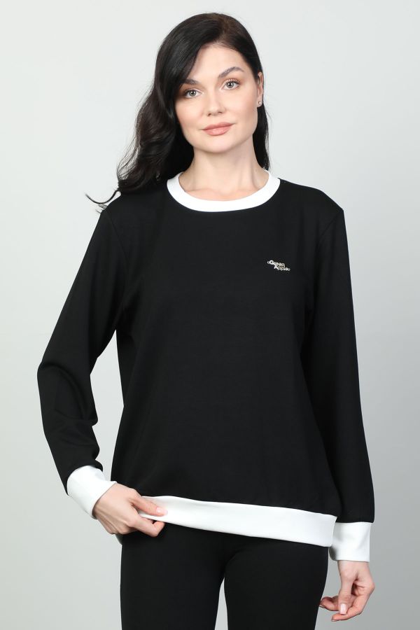 Picture of Vazzo&Green Apple 8532 BLACK Women Sweatsihrt