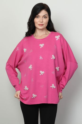 Picture of Vazzo&Green Apple 8528 PINK Women Sweatsihrt