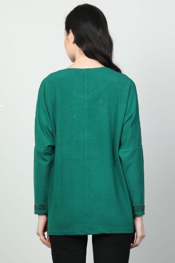 Vazzo&Green Apple 8558 YESIL Kadın Sweatshirt resmi