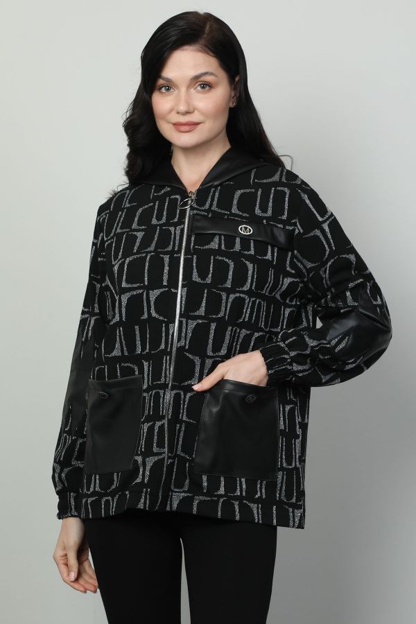 Picture of Vazzo&Green Apple 2035 BLACK WOMANS CARDIGAN