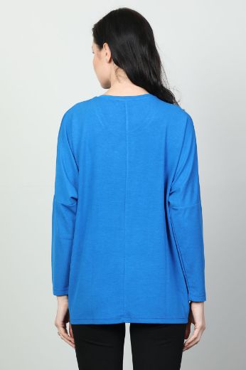 Picture of Vazzo&Green Apple 8559 BLUE Women Sweatsihrt