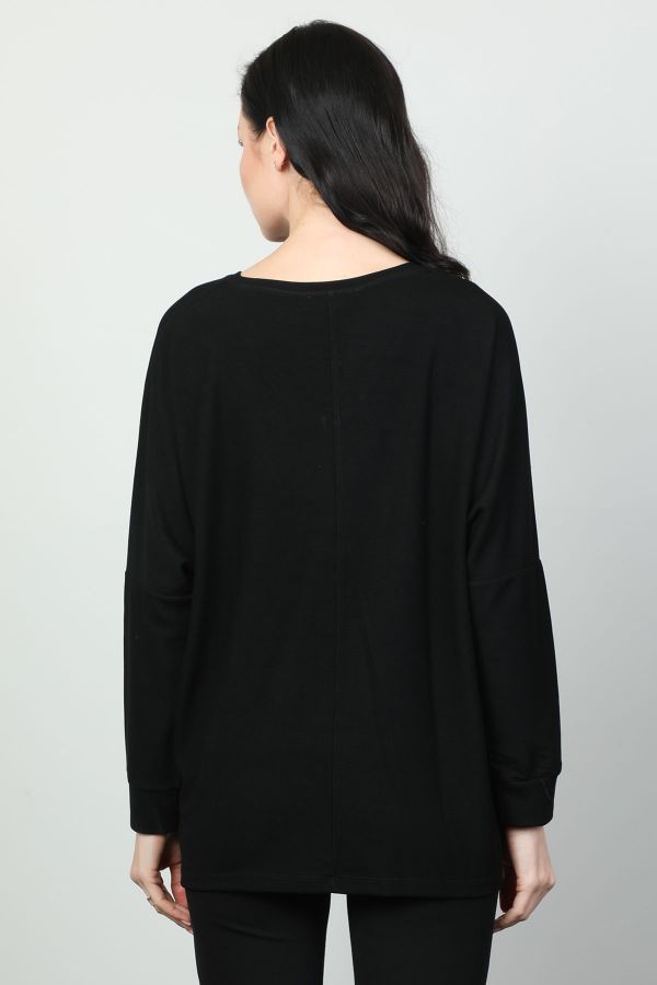 Picture of Vazzo&Green Apple 8556 BLACK Women Sweatsihrt