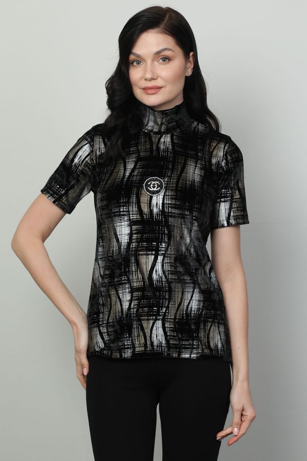 Picture of Vazzo&Green Apple 8574 BLACK Women Blouse