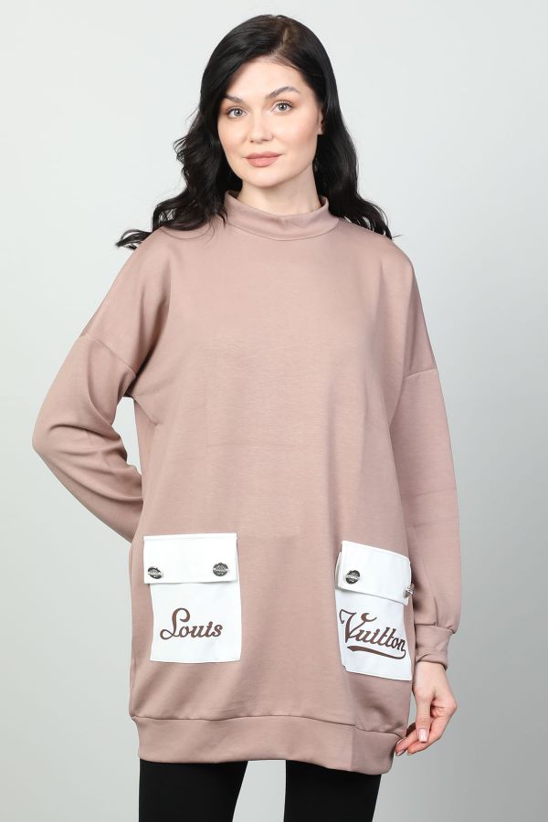 Picture of Vazzo&Green Apple 8570 BEIGE Women Sweatsihrt