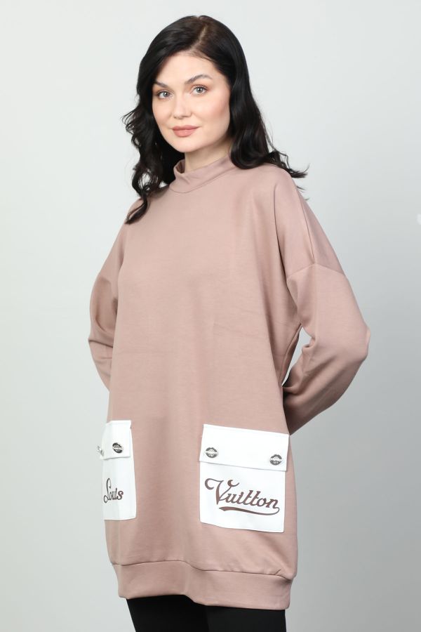 Picture of Vazzo&Green Apple 8570 BEIGE Women Sweatsihrt