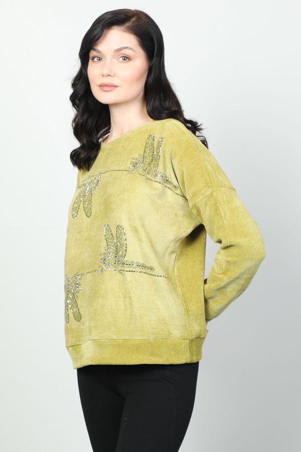 Picture of Vazzo&Green Apple 8554 PISTACHIO GREEN Women Sweatsihrt