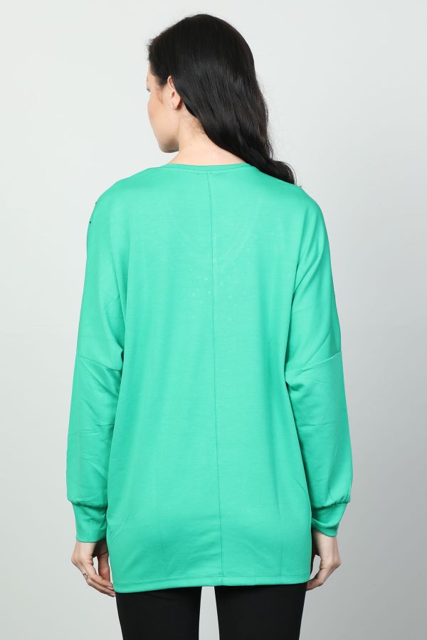 Picture of Vazzo&Green Apple 8545 GREEN Women Sweatsihrt