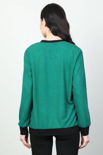 Picture of Vazzo&Green Apple 8569 GREEN Women Sweatsihrt