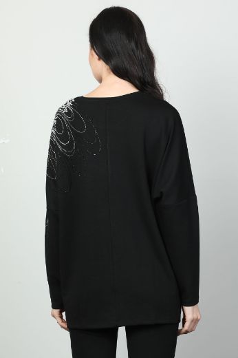 Picture of Vazzo&Green Apple 8543 BLACK Women Sweatsihrt