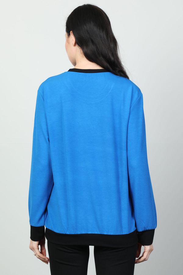 Picture of Vazzo&Green Apple 8569 BLUE Women Sweatsihrt