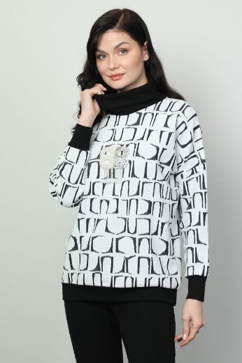 Picture of Vazzo&Green Apple 8577 ECRU Women Sweatsihrt