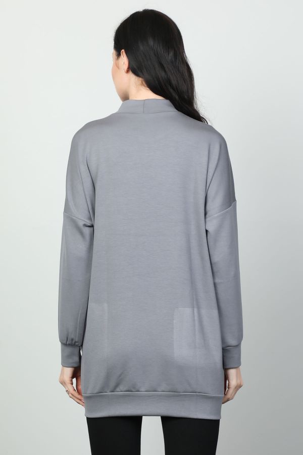 Picture of Vazzo&Green Apple 8570 GREY Women Sweatsihrt