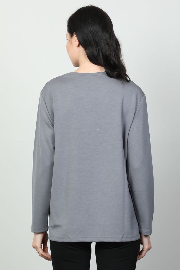 Picture of Vazzo&Green Apple 8549 GREY Women Sweatsihrt