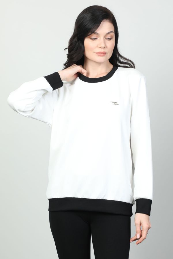 Picture of Vazzo&Green Apple 8532 ECRU Women Sweatsihrt