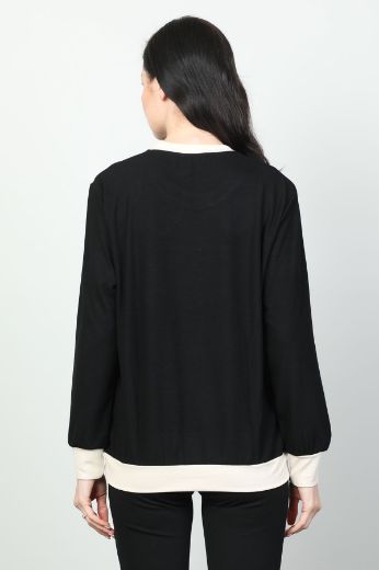 Picture of Vazzo&Green Apple 8569 BLACK Women Sweatsihrt