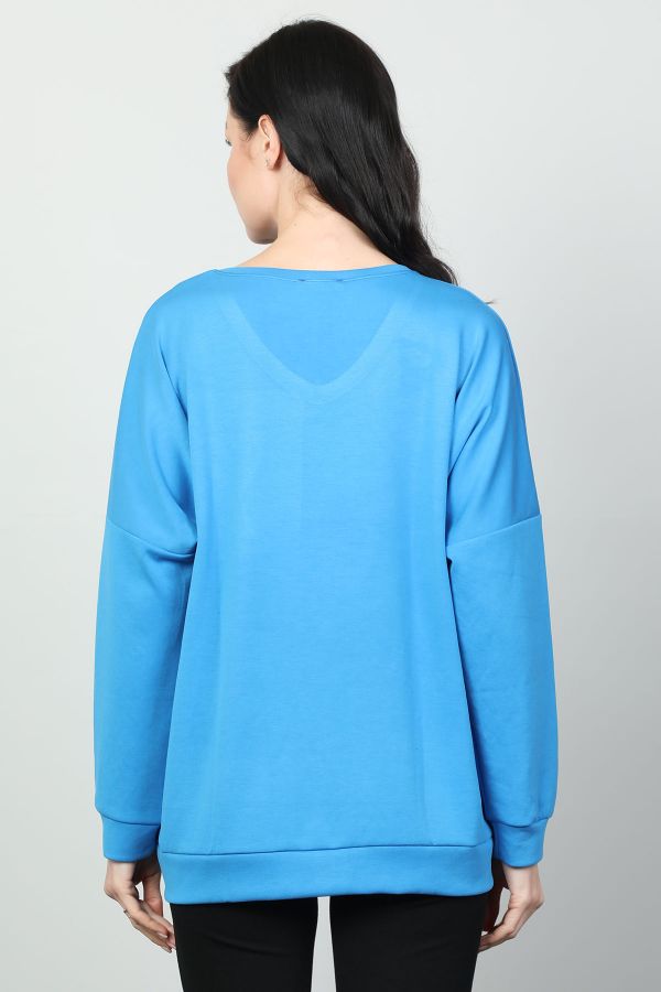 Picture of Vazzo&Green Apple 8525 BLUE Women Sweatsihrt