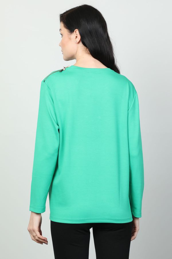 Picture of Vazzo&Green Apple 8549 GREEN Women Sweatsihrt