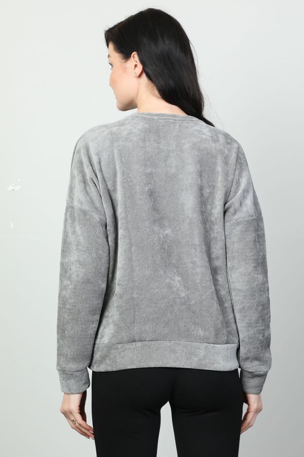 Picture of Vazzo&Green Apple 8552 GREY Women Sweatsihrt