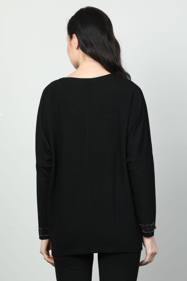 Picture of Vazzo&Green Apple 8558 BLACK Women Sweatsihrt