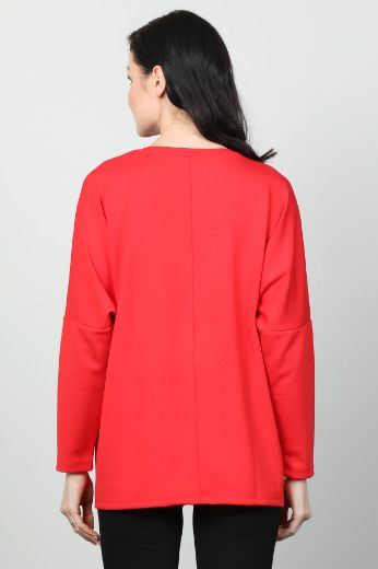 Picture of Vazzo&Green Apple 8568 RED Women Sweatsihrt