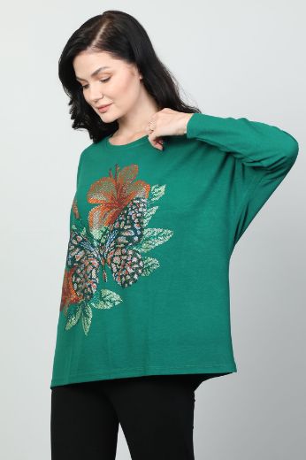 Picture of Vazzo&Green Apple 8559 GREEN Women Sweatsihrt