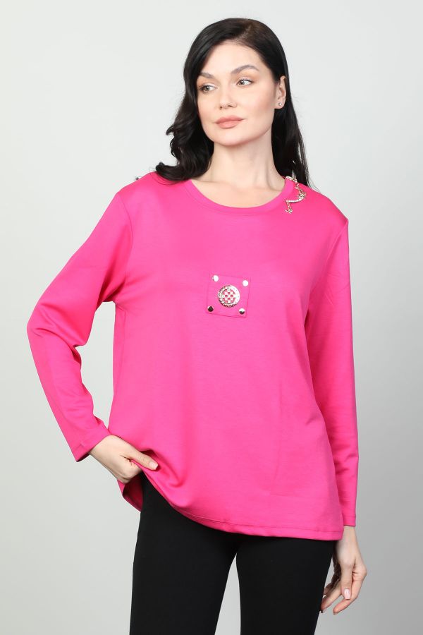 Picture of Vazzo&Green Apple 8549 PINK Women Sweatsihrt