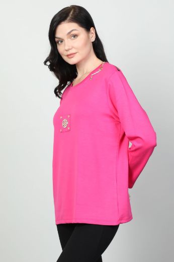 Picture of Vazzo&Green Apple 8549 PINK Women Sweatsihrt