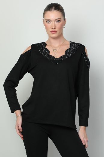 Picture of Vazzo&Green Apple 8550 BLACK Women Blouse