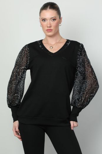 Picture of Vazzo&Green Apple 8548 BLACK Women Blouse