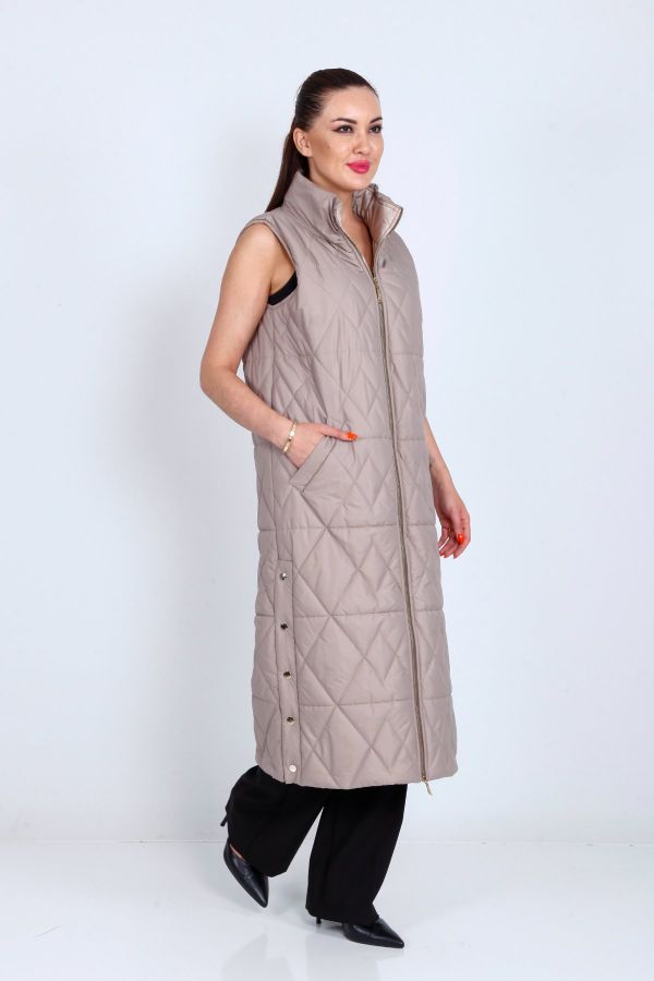 Picture of Lasagrada L11746 SMOKED PEARL Women Puffer Coat