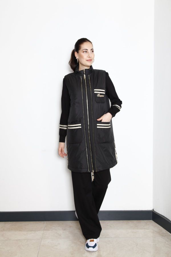 Picture of Lasagrada L19911 BLACK Women Puffer Coat