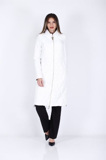 Picture of Lasagrada L22063 ECRU Women Puffer Coat