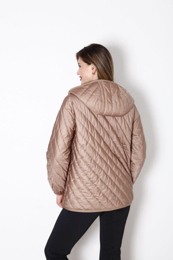 Picture of Lasagrada K2190 BEIGE Women Puffer Coat