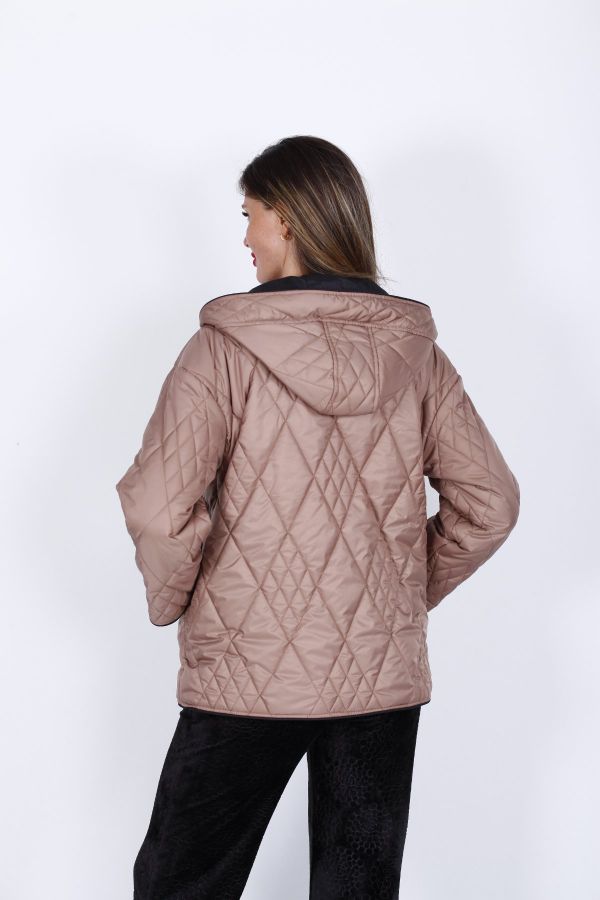 Picture of Lasagrada K2127 BROWN Women Puffer Coat