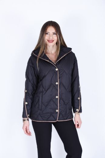 Picture of Lasagrada K2163 NAVY BLUE Women Puffer Coat