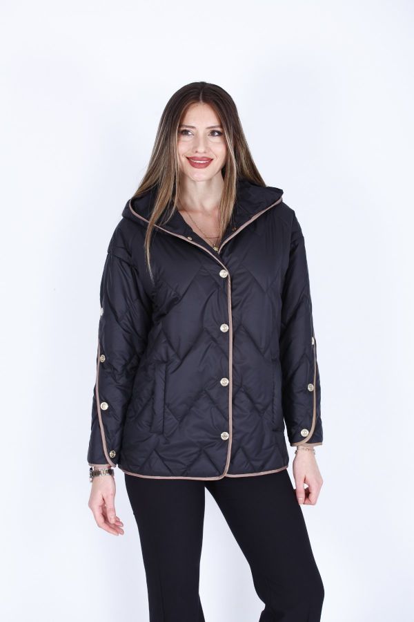 Picture of Lasagrada K2163 NAVY BLUE Women Puffer Coat