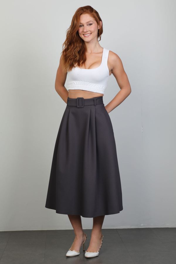 Picture of Bovona 243138 ANTHRACITE Women Skirt