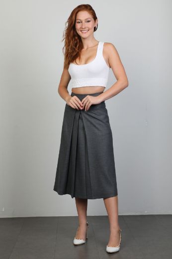 Picture of Bovona 244004 GREY Women Skirt