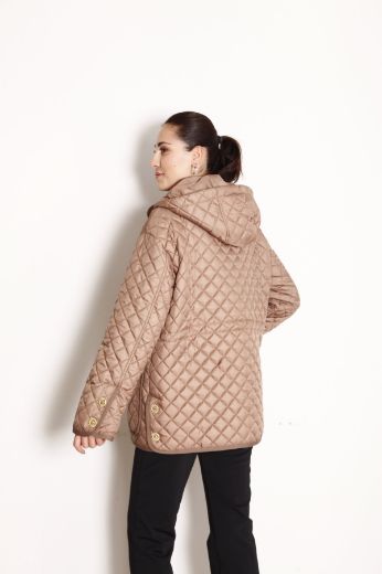 Picture of Lasagrada K2183 CAMEL Women Puffer Coat