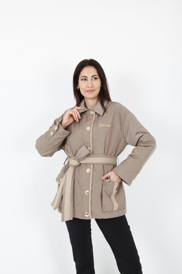 Picture of Lasagrada K2188 GREY Women Puffer Coat