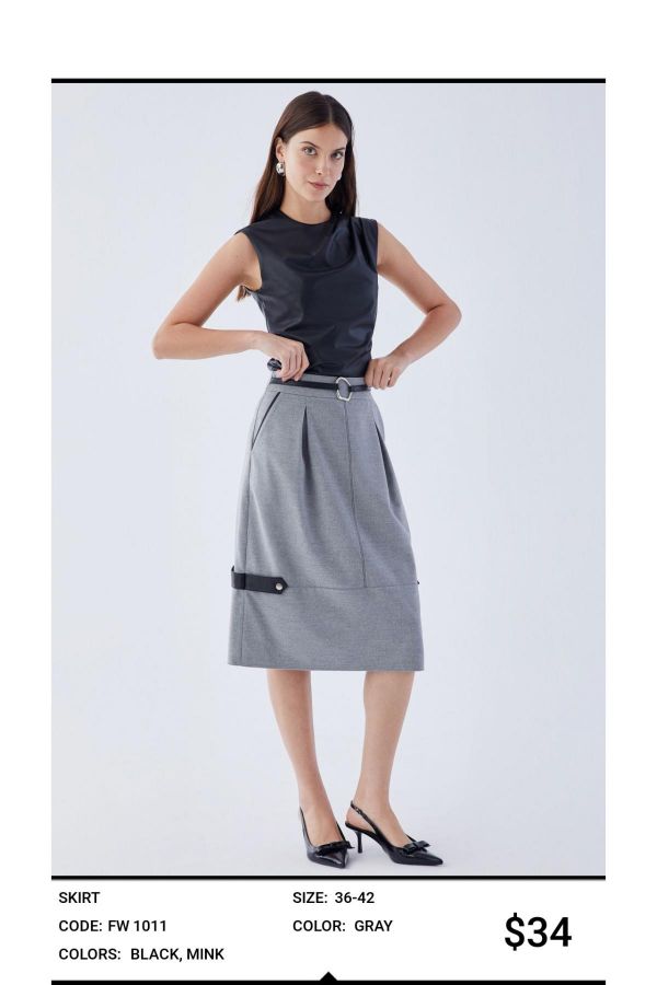 Picture of Idyl 1011 GREY Women Skirt